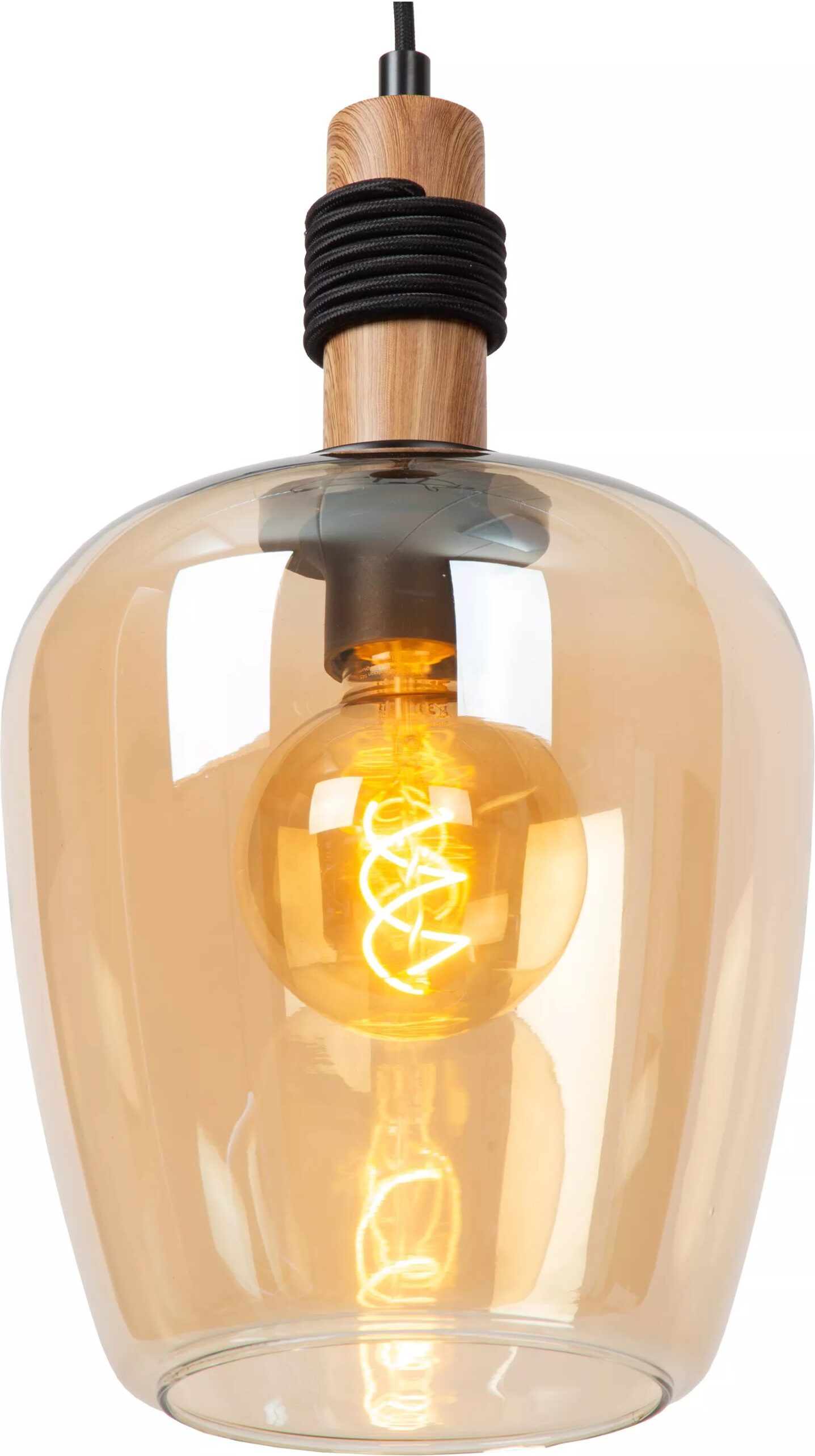 Ilona Hanglamp Ø22 cm - Amber Lucide Hanglamp 45408/22/62