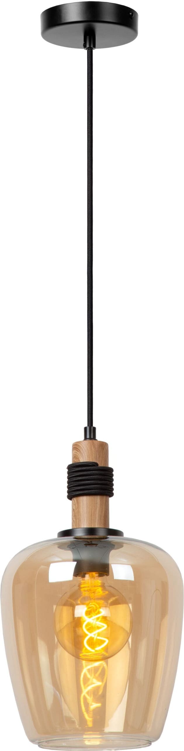 Ilona Hanglamp Ø22 cm - Amber Lucide Hanglamp 45408/22/62