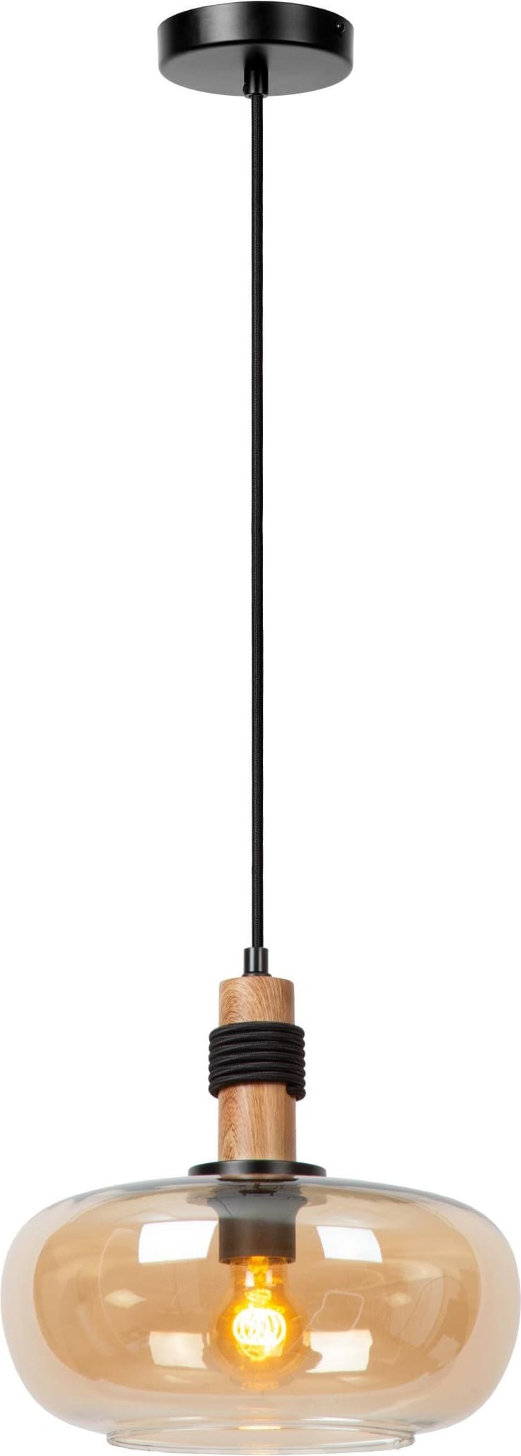 Ilona Hanglamp Ø30 cm - Amber Lucide Hanglamp 45408/30/62