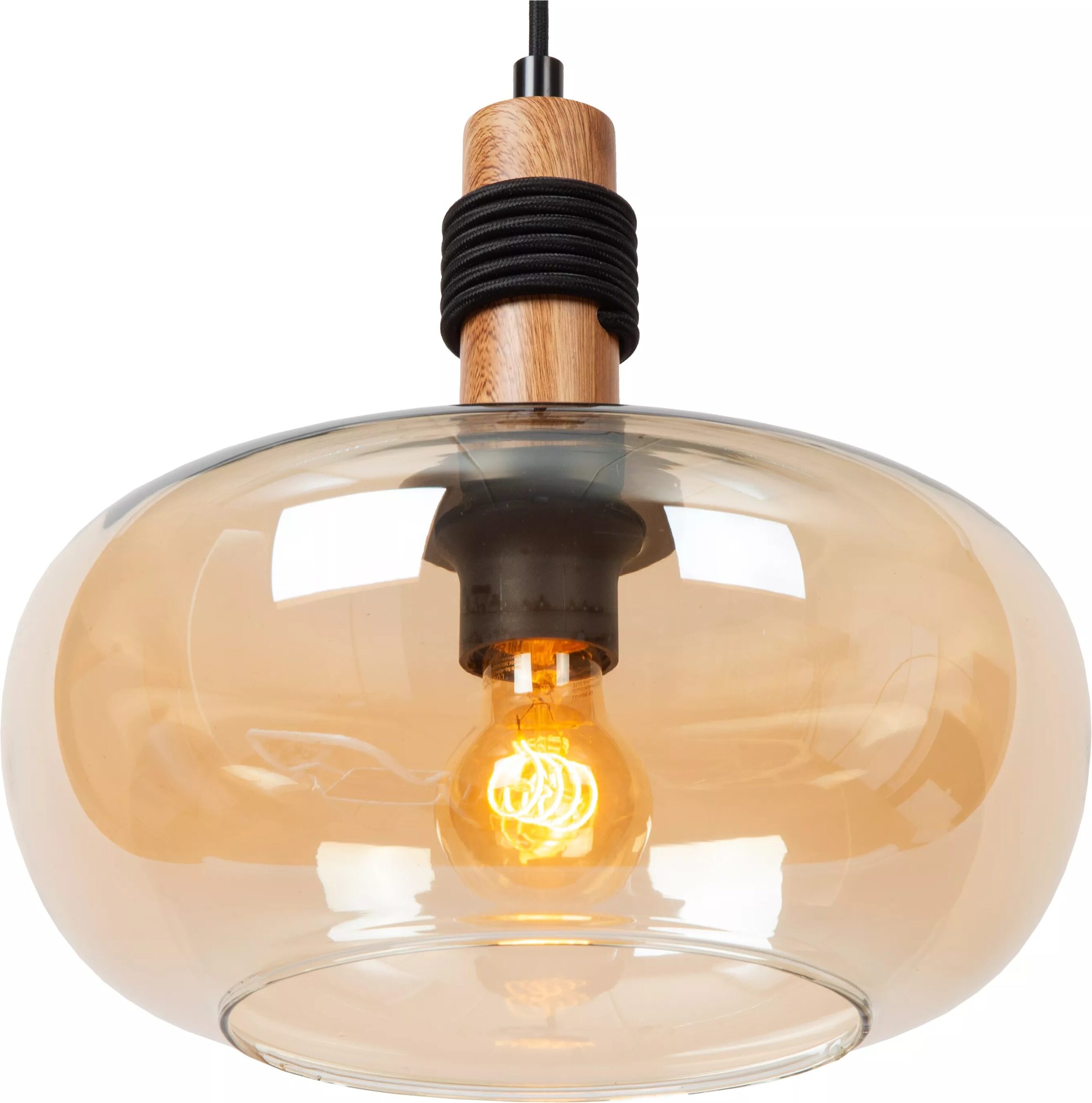 Ilona Hanglamp Ø30 cm - Amber Lucide Hanglamp 45408/30/62