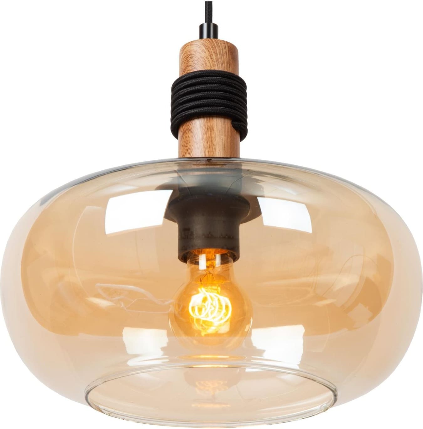Ilona Hanglamp Ø30 cm - Amber Lucide Hanglamp 45408/30/62