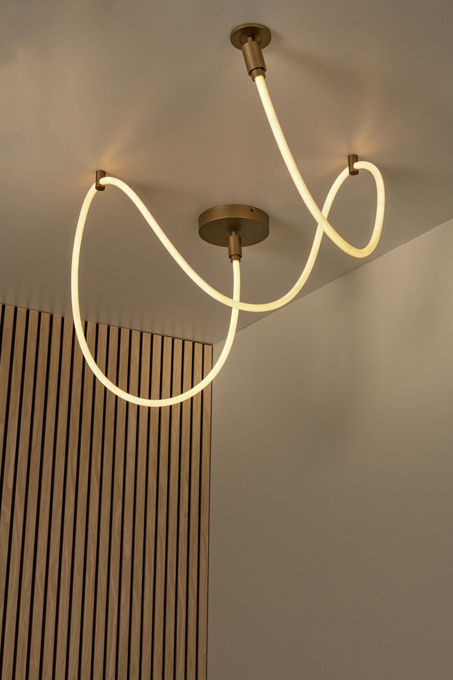 Janderin Plafonnière Led Dimb. Cct - Champagne Kleur | Vibes Lucide Plafondlamp 24105/36/05