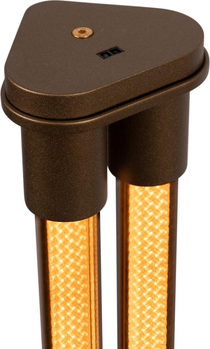 Janderin Vloerlamp Led Dimb. Cct 2x17w 2200k/3300k - Champagne Kleur | Vibes Lucide Vloerlamp 24705/34/05