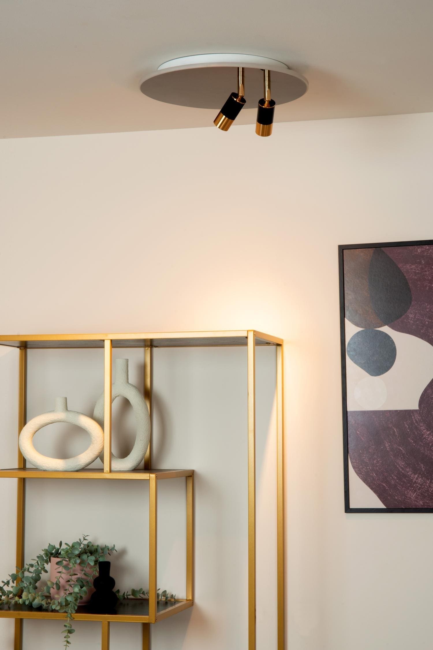 Jubel Plafonnière Ø40 cm Led Cct - Zwart Chroom Lucide Plafondlamp 71100/40/09