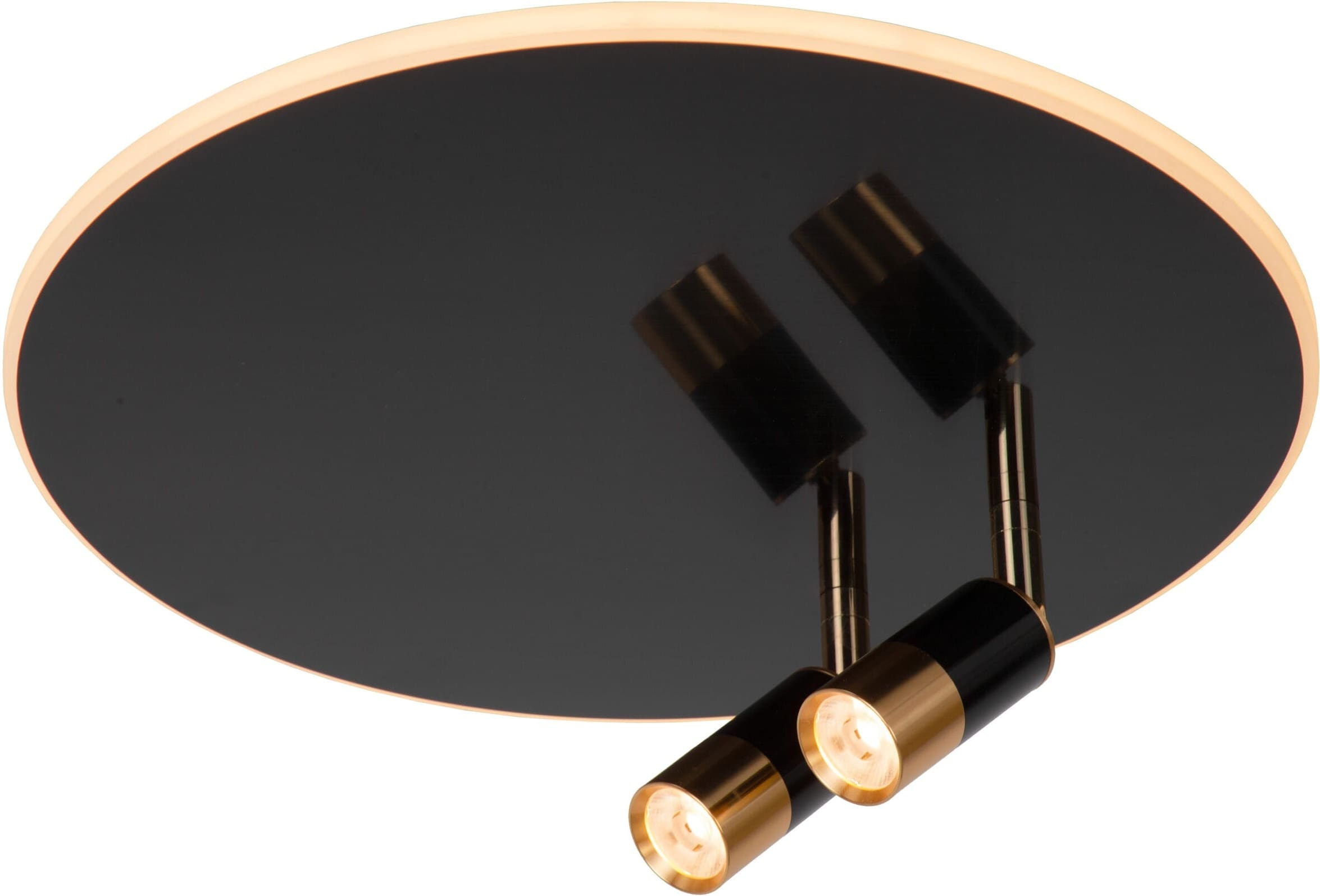 Jubel Plafonnière Ø40 cm Led Cct - Zwart Chroom Lucide Plafondlamp 71100/40/09