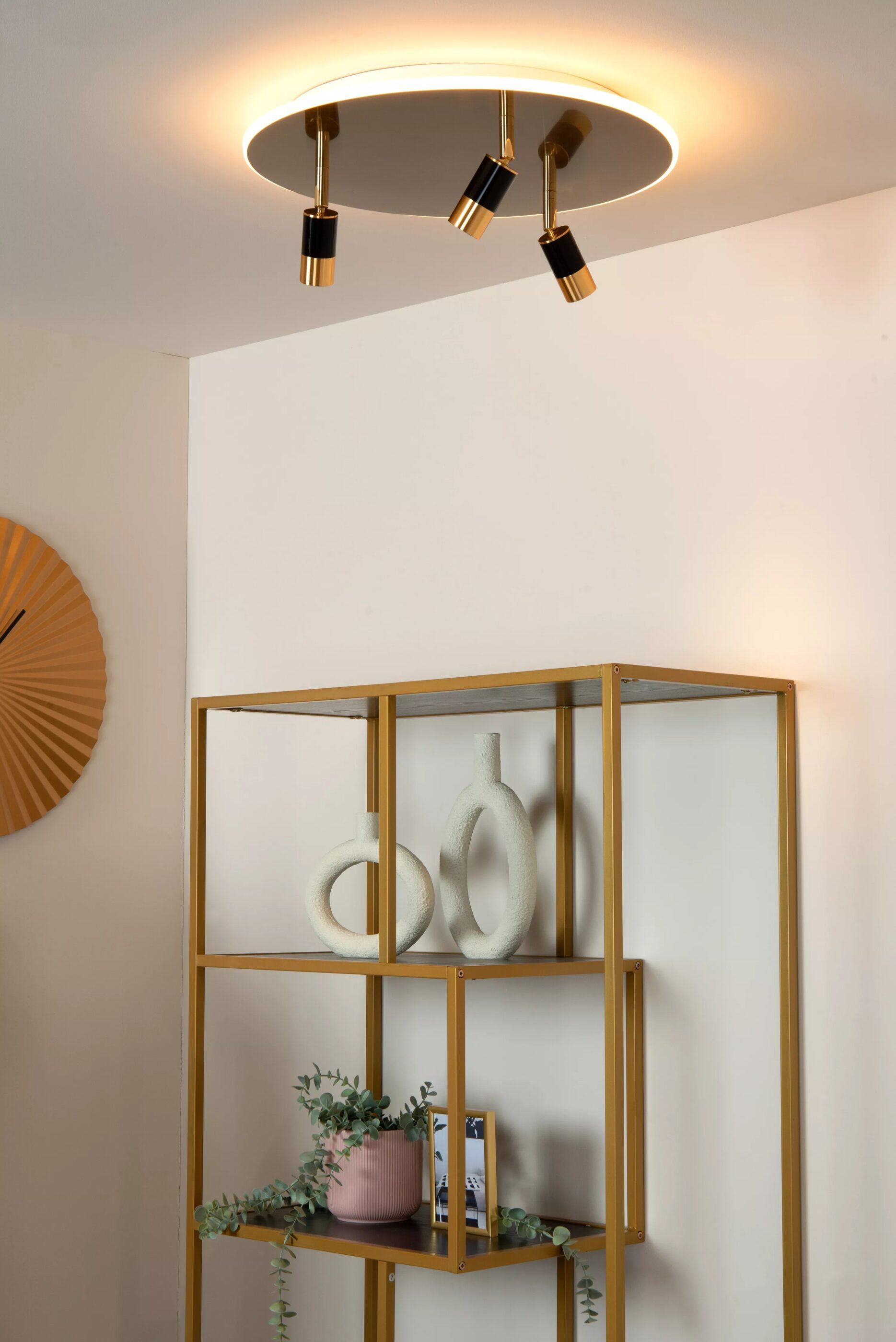Jubel Plafonnière Ø48 cm Led Cct - Mat Goud / Messing Lucide Plafondlamp 71101/48/02