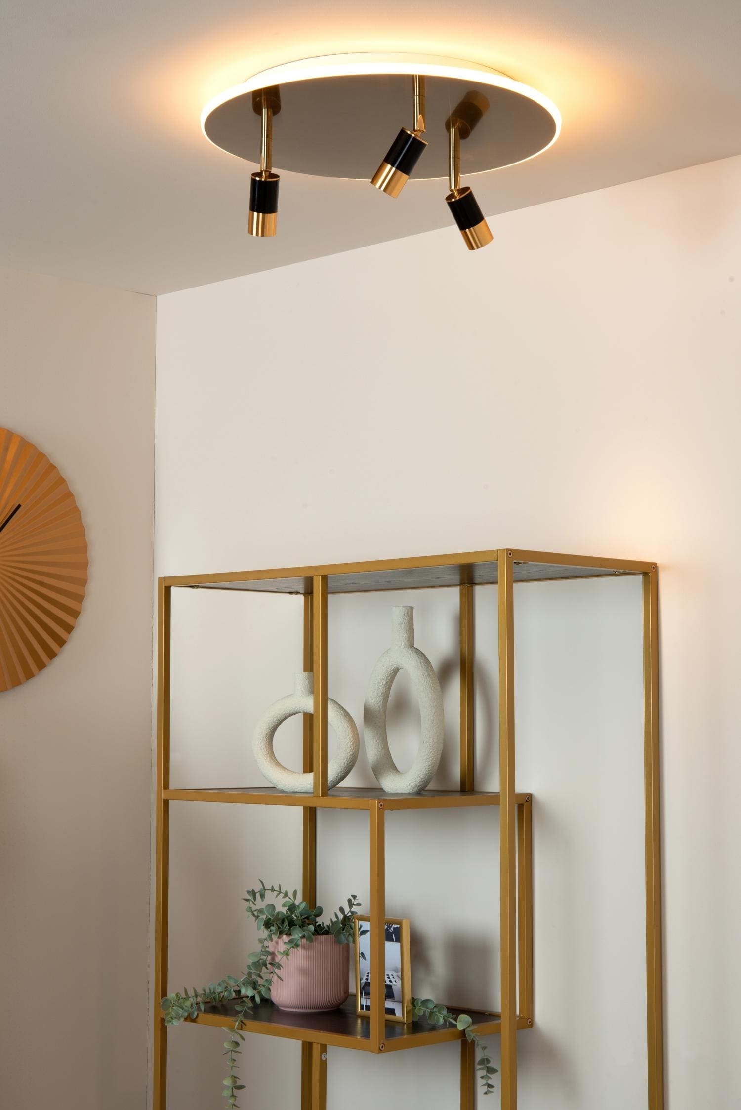 Jubel Plafonnière Ø48 cm Led Cct - Mat Goud / Messing Lucide Plafondlamp 71101/48/02