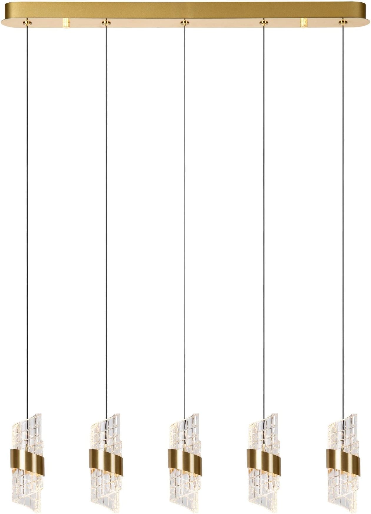 Kligande Hanglamp Led Dimb. - Mat Goud / Messing Lucide Hanglamp 13496/35/02