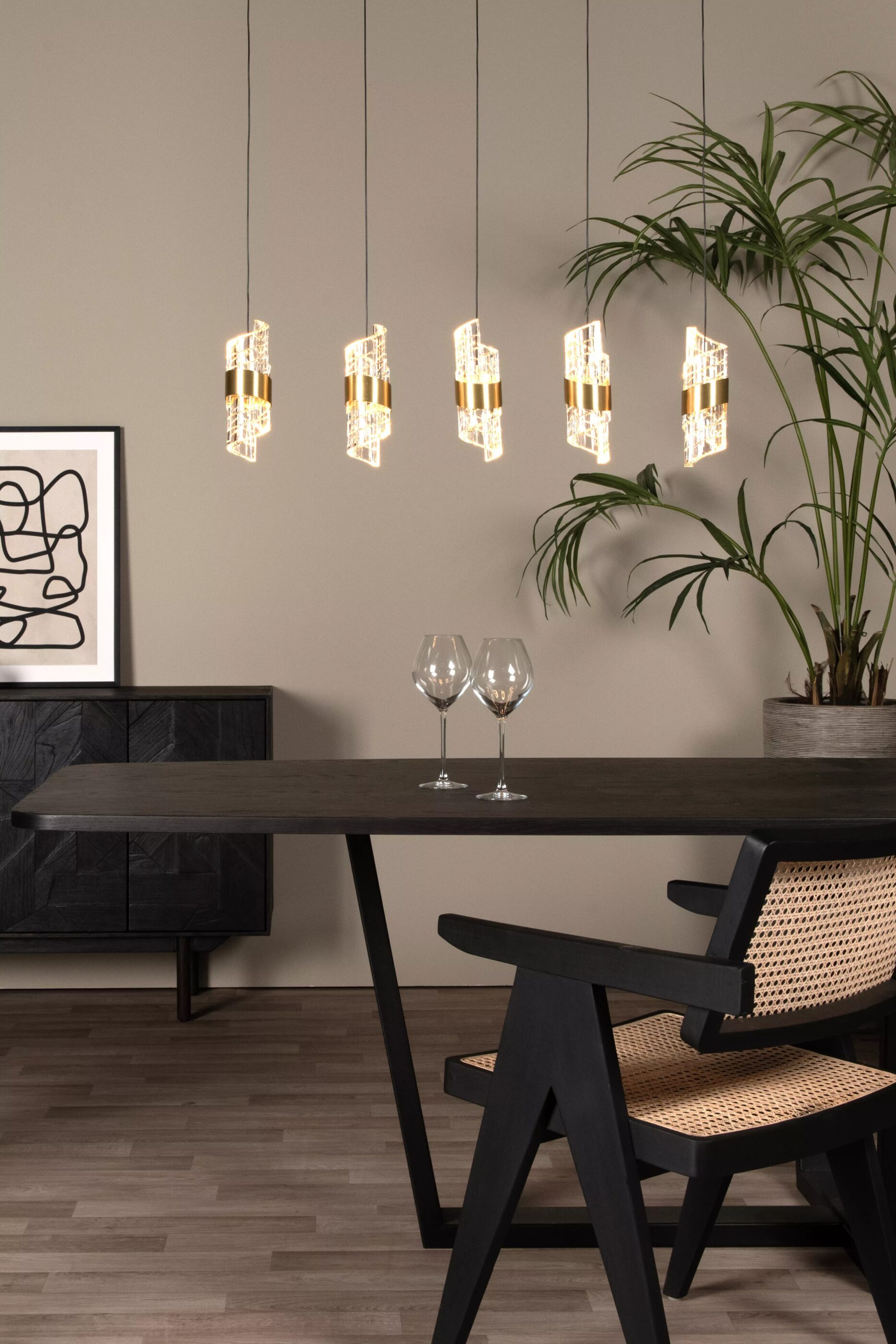 Kligande Hanglamp Led Dimb. - Mat Goud / Messing Lucide Hanglamp 13496/35/02