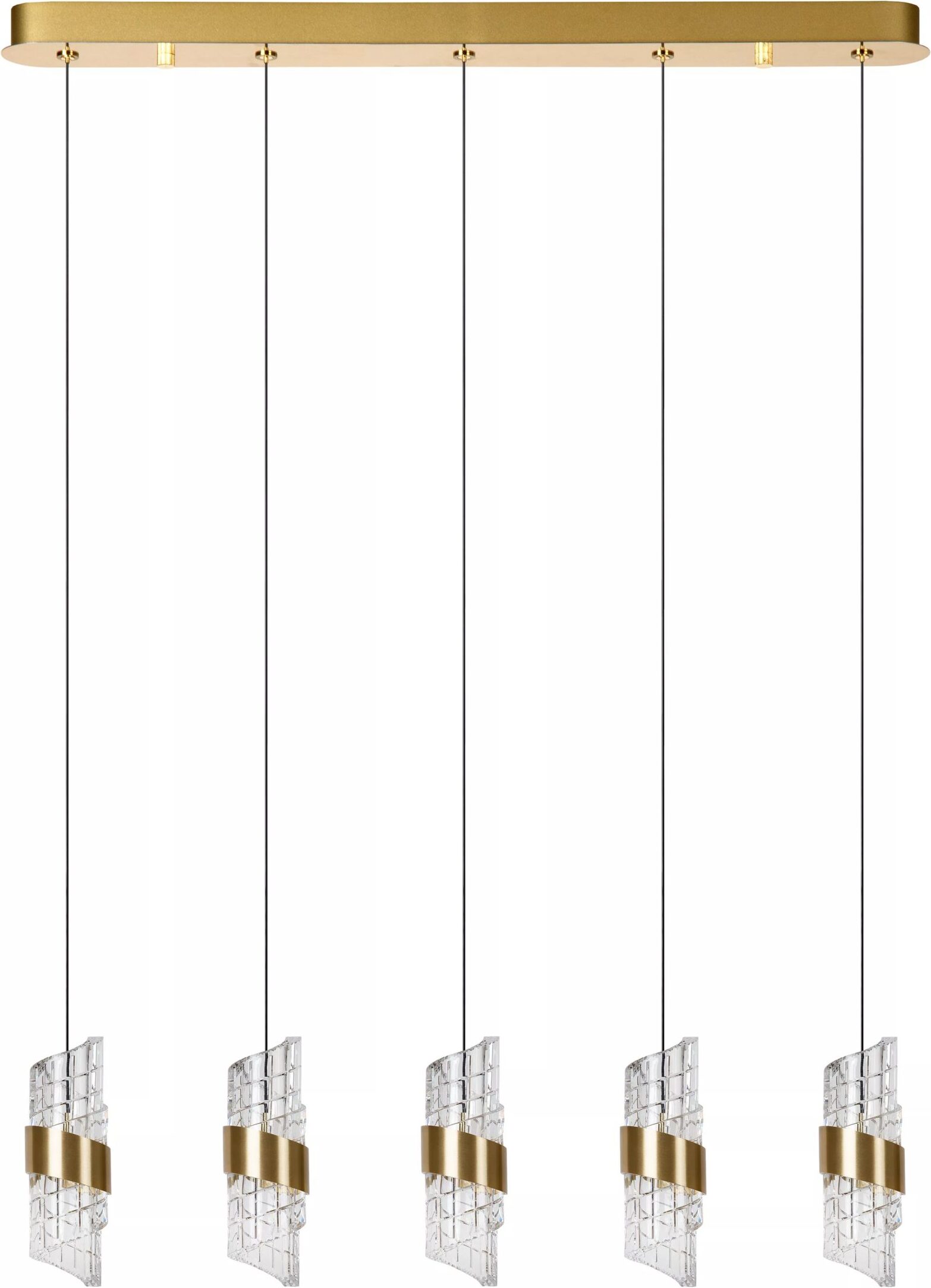 Kligande Hanglamp Led Dimb. - Mat Goud / Messing Lucide Hanglamp 13496/35/02
