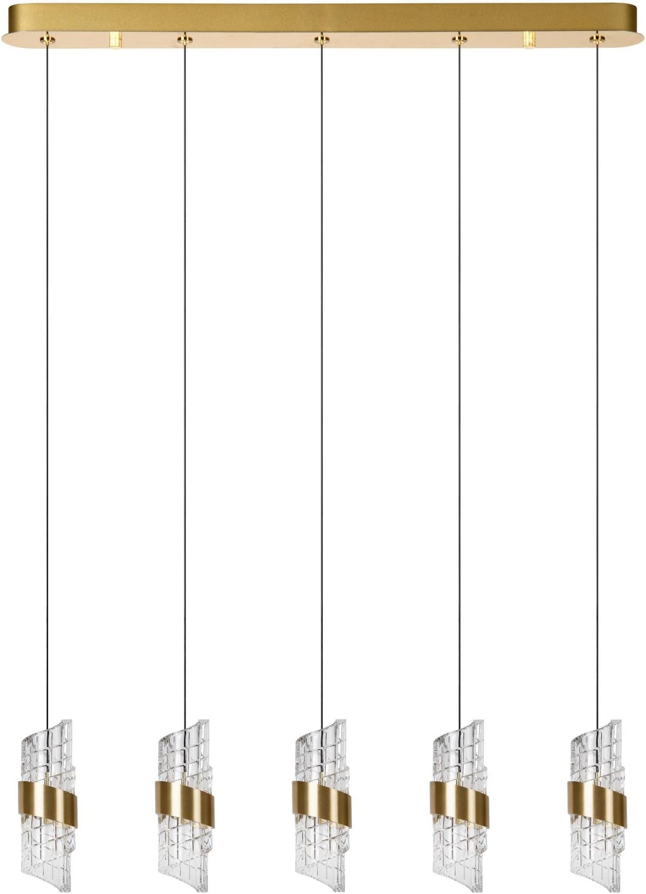 Kligande Hanglamp Led Dimb. - Mat Goud / Messing Lucide Hanglamp 13496/35/02