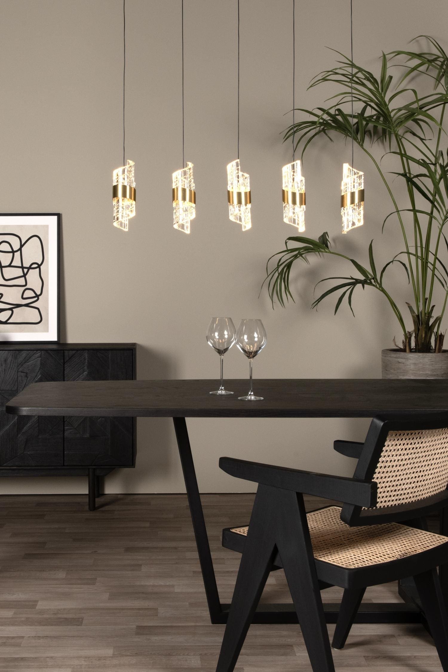 Kligande Hanglamp Led Dimb. - Mat Goud / Messing Lucide Hanglamp 13496/35/02