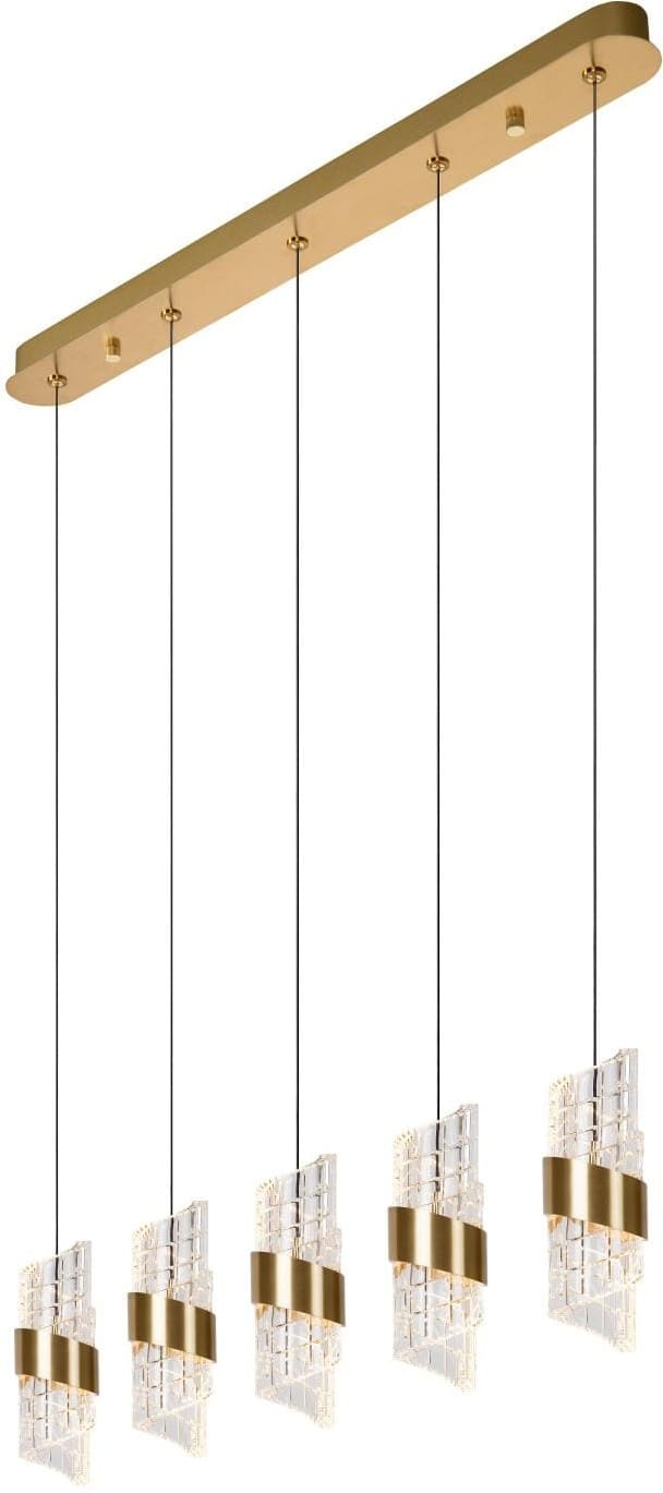 Kligande Hanglamp Led Dimb. - Mat Goud / Messing Lucide Hanglamp 13496/35/02