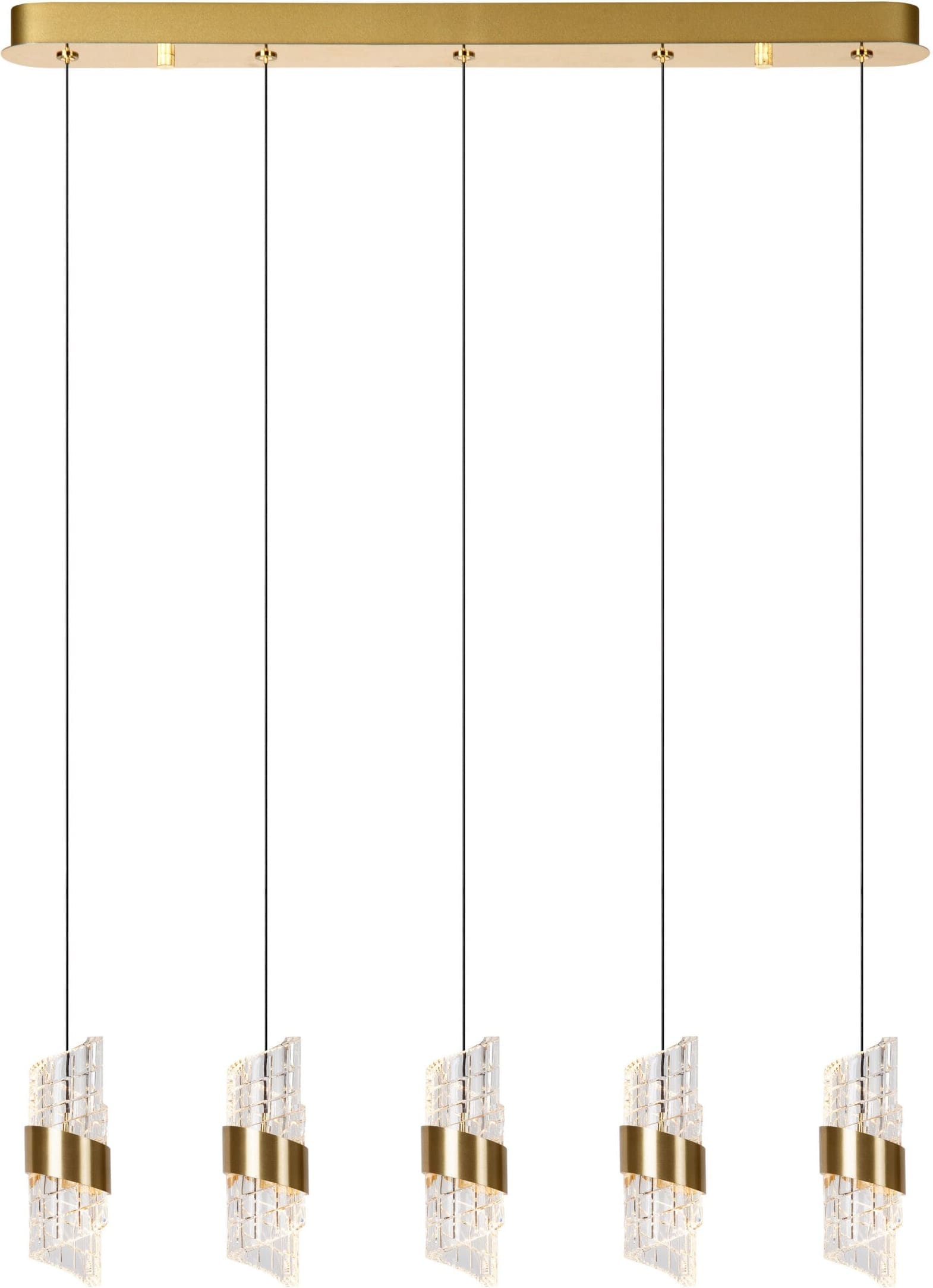 Kligande Hanglamp Led Dimb. - Mat Goud / Messing Lucide Hanglamp 13496/35/02