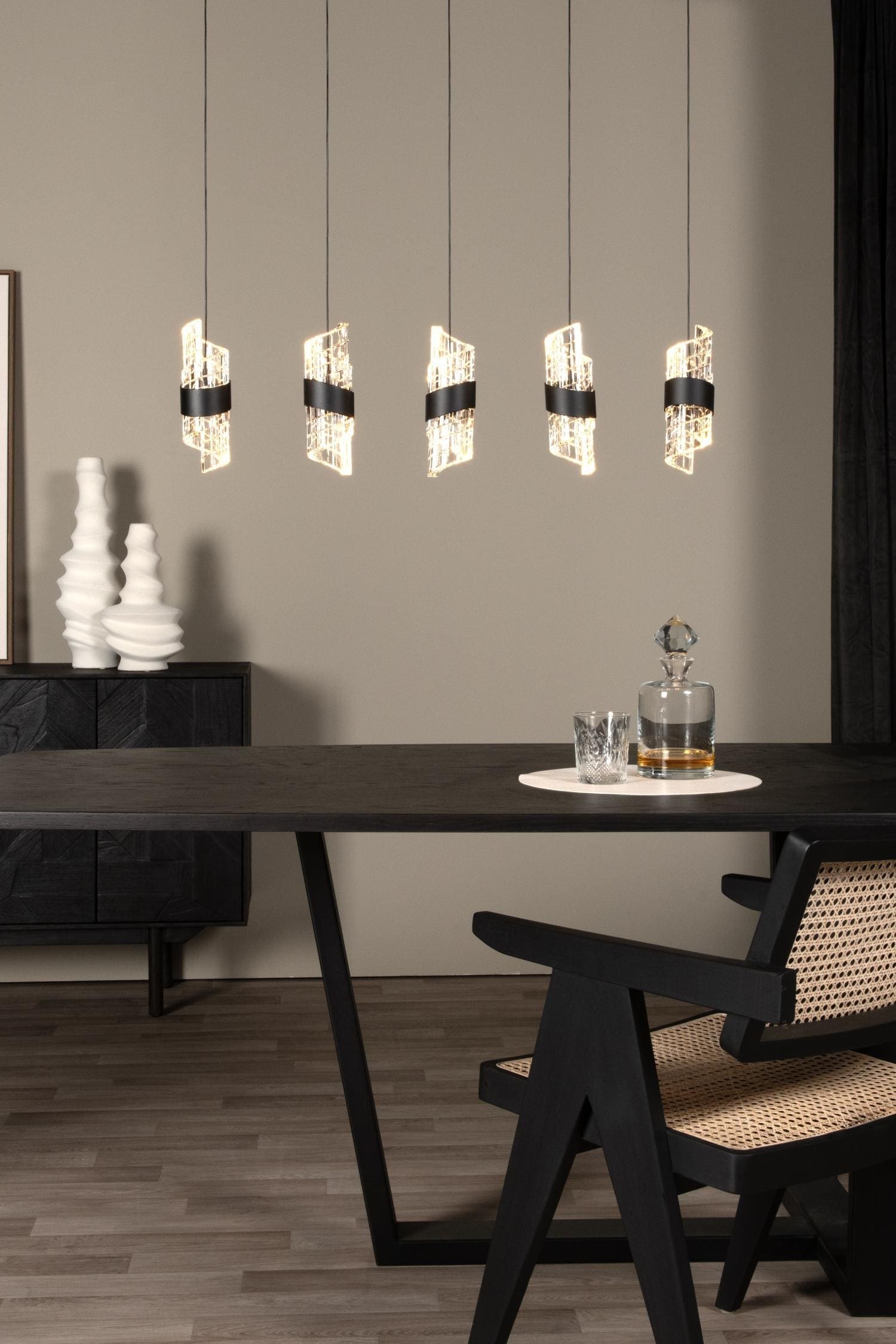 Kligande Hanglamp Led Dimb. - Zwart Lucide Hanglamp 13496/35/30