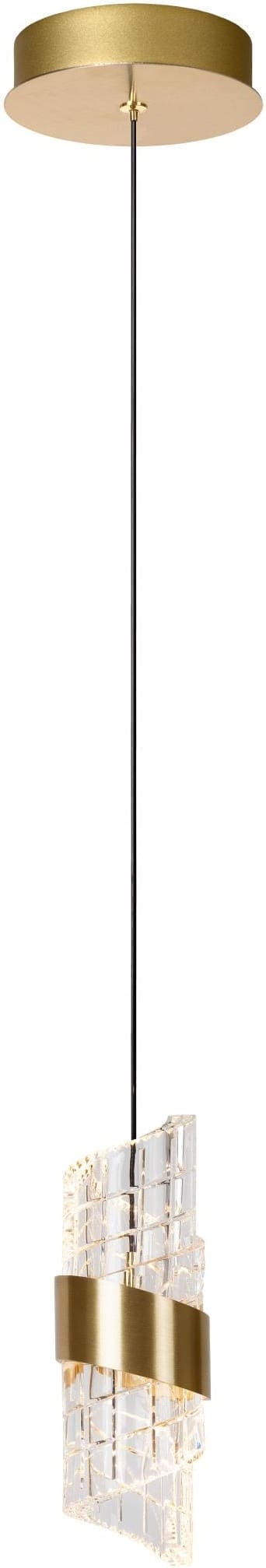 Kligande Hanglamp Ø13 cm Led - Mat Goud / Messing Lucide Hanglamp 13496/07/02