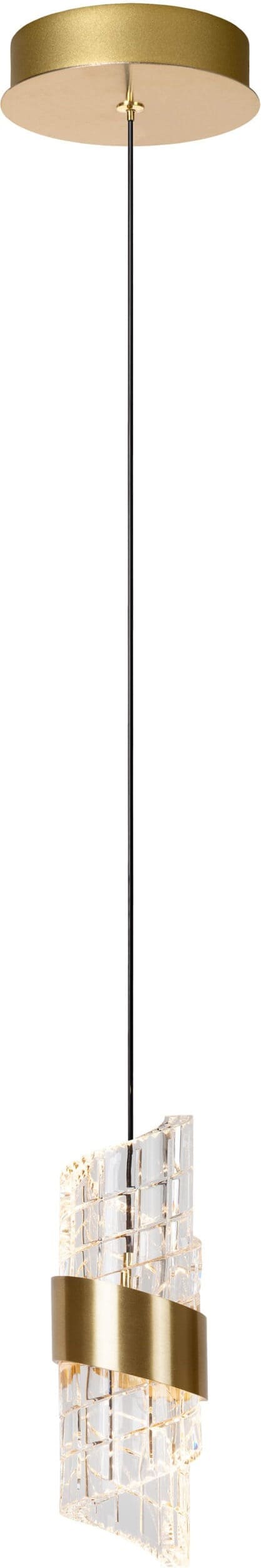 Kligande Hanglamp Ø13 cm Led - Mat Goud / Messing Lucide Hanglamp 13496/07/02