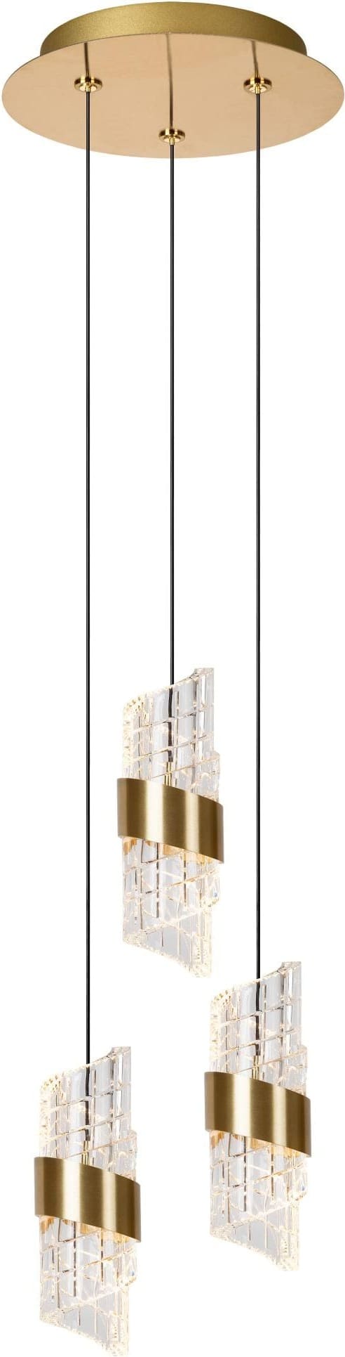 Kligande Hanglamp Ø25 cm Led Dimb. - Mat Goud / Messing Lucide Hanglamp 13496/21/02