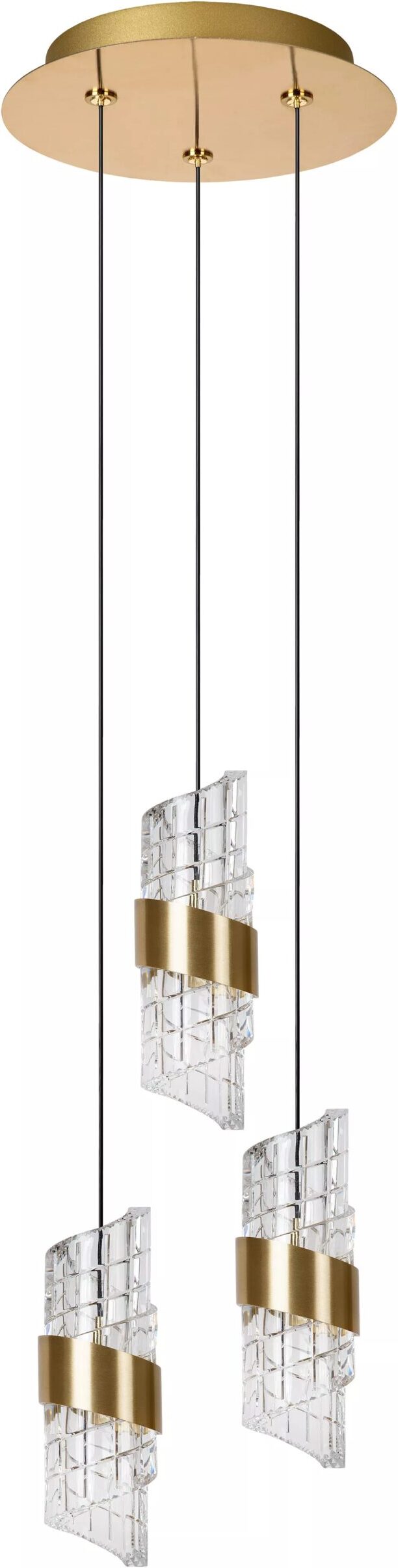 Kligande Hanglamp Ø25 cm Led Dimb. - Mat Goud / Messing Lucide Hanglamp 13496/21/02