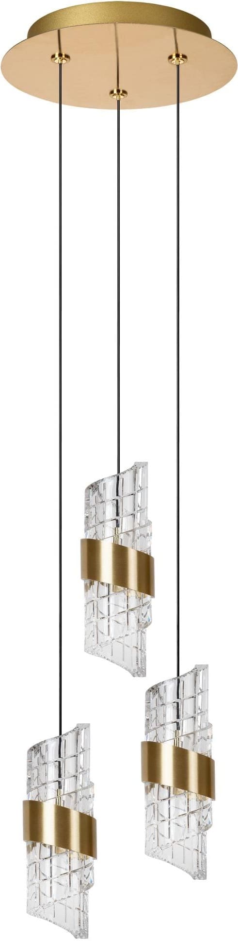 Kligande Hanglamp Ø25 cm Led Dimb. - Mat Goud / Messing Lucide Hanglamp 13496/21/02