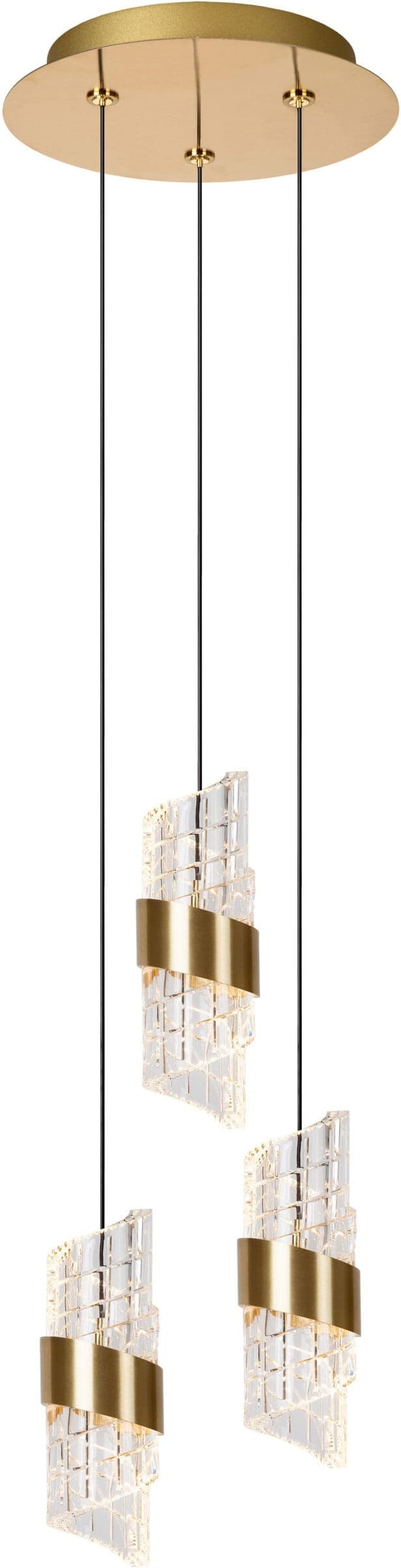 Kligande Hanglamp Ø25 cm Led Dimb. - Mat Goud / Messing Lucide Hanglamp 13496/21/02