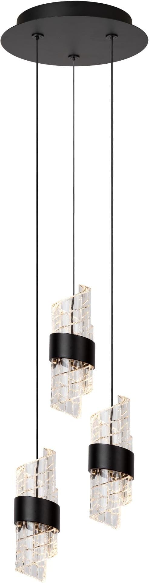 Kligande Hanglamp Ø25 cm Led Dimb. - Zwart Lucide Hanglamp 13496/21/30