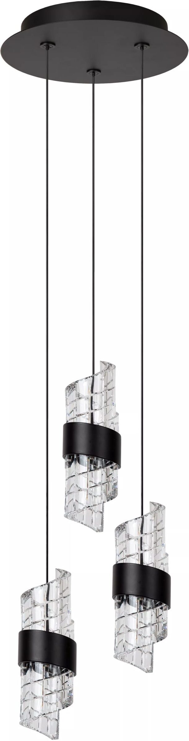 Kligande Hanglamp Ø25 cm Led Dimb. - Zwart Lucide Hanglamp 13496/21/30