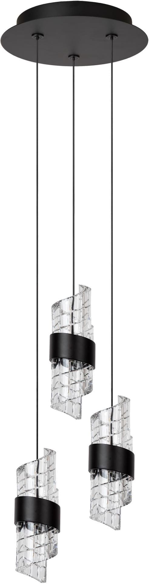 Kligande Hanglamp Ø25 cm Led Dimb. - Zwart Lucide Hanglamp 13496/21/30