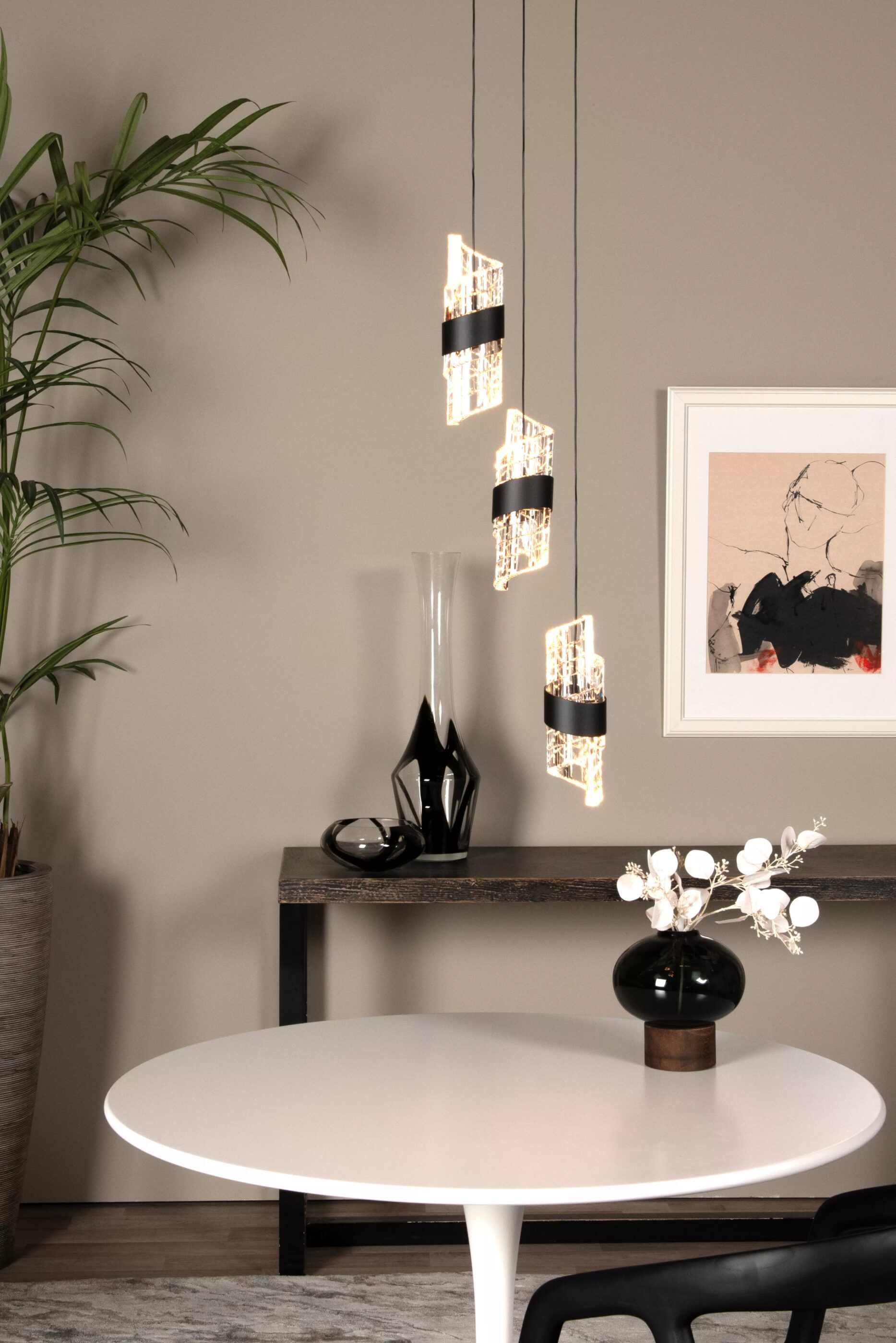 Kligande Hanglamp Ø25 cm Led Dimb. - Zwart Lucide Hanglamp 13496/21/30