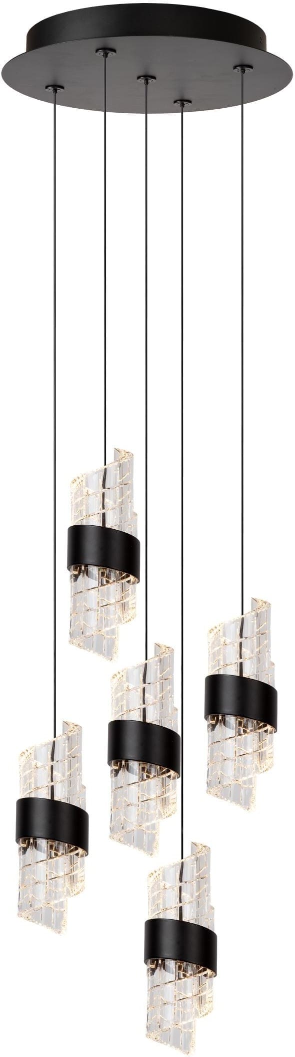 Kligande Hanglamp Ø30 cm Led Dimb. - Zwart Lucide Hanglamp 13496/36/30