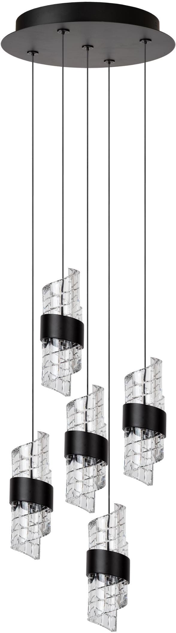 Kligande Hanglamp Ø30 cm Led Dimb. - Zwart Lucide Hanglamp 13496/36/30