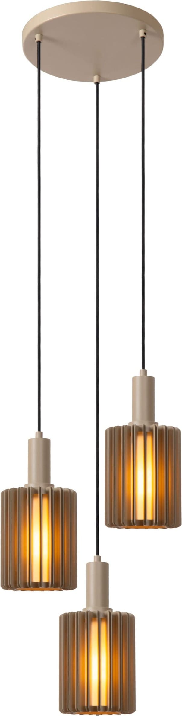 Lambres Hanglamp - Taupe Lucide Hanglamp 45410/13/41