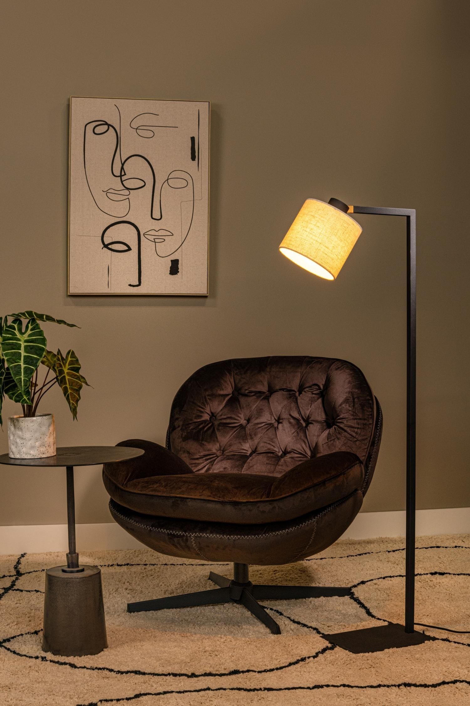 Lesley Vloerlamp - Zwart Lucide Vloerlamp 03750/81/30