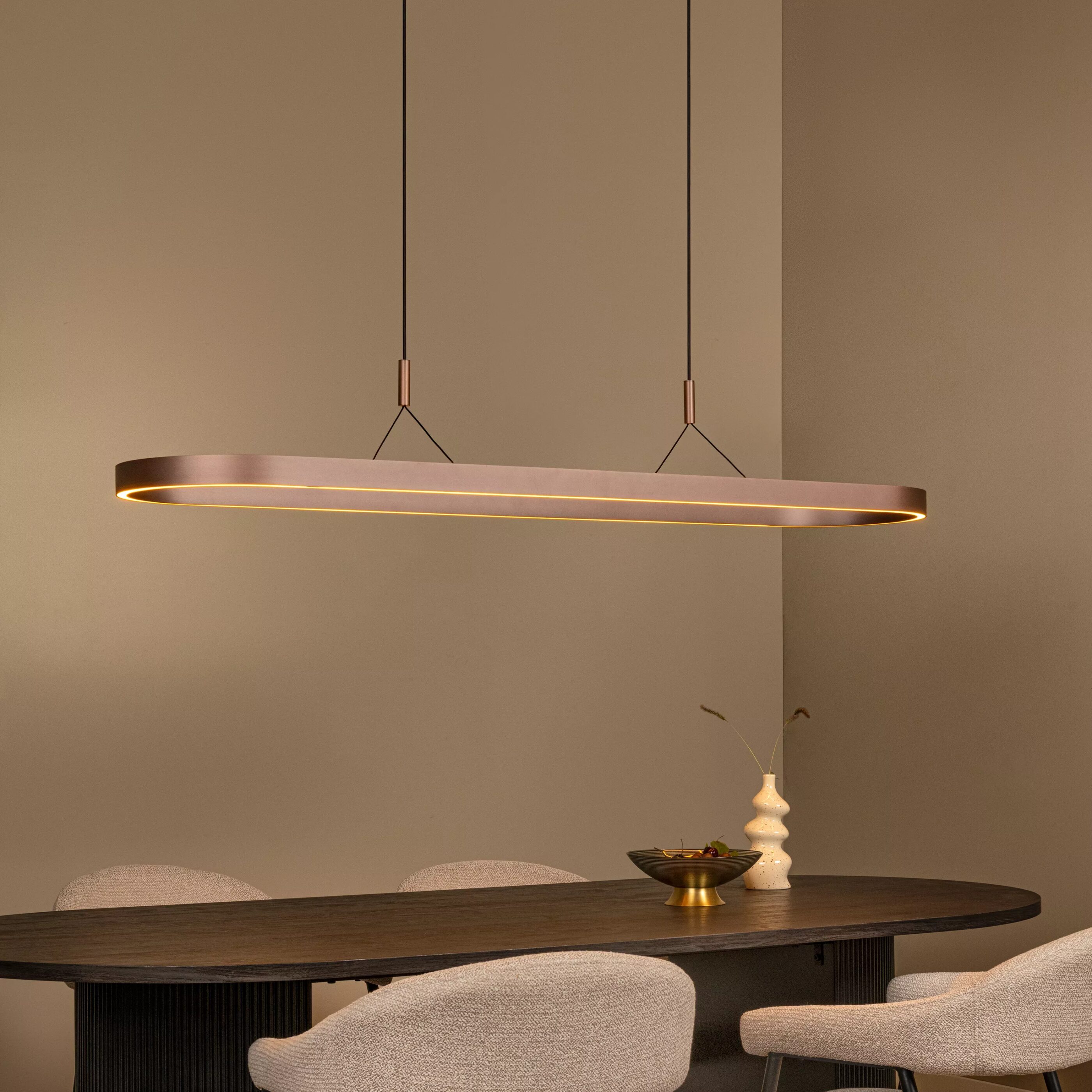 Liane Hanglamp Led Dimb. Cct - Roest Bruin | Vibes Lucide Hanglamp 46404/99/97