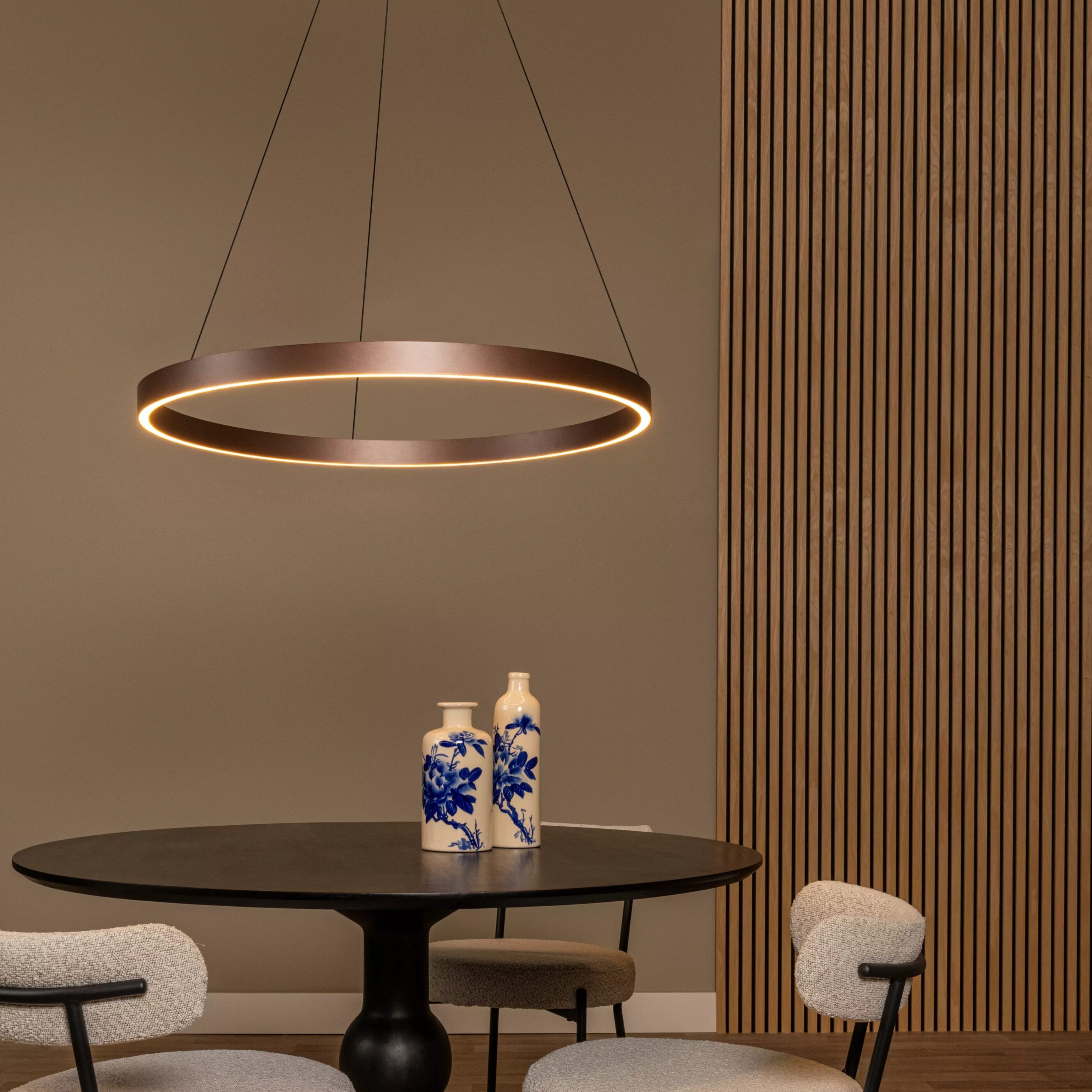 Liane Hanglamp Ø80 cm Led Dimb. Cct - Roest Bruin | Vibes Lucide Hanglamp 46404/80/97