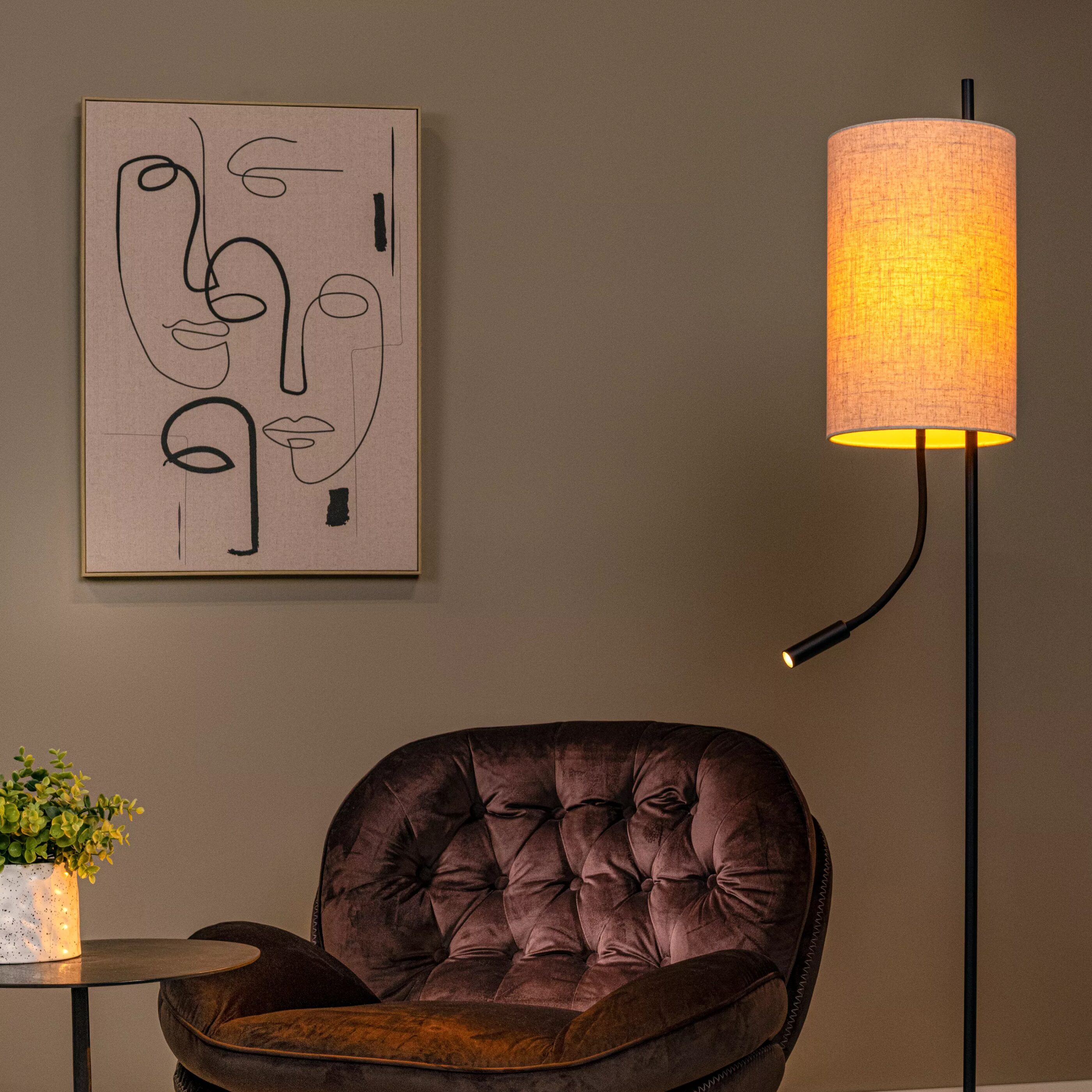 Magic Vloerlamp Ø24 cm - Zwart Lucide Vloerlamp 68711/82/30