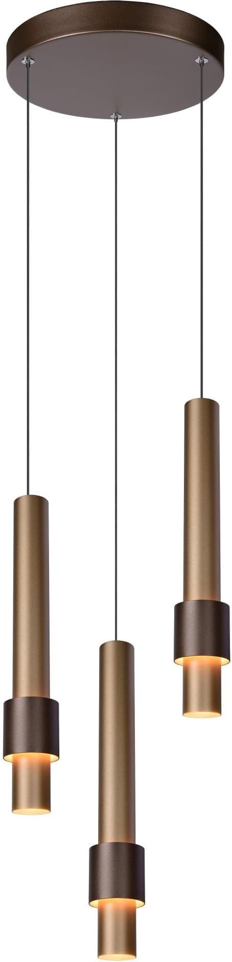 Margary Hanglamp Ø28 cm Led Dimb. - Koffie Lucide Hanglamp 24402/15/96