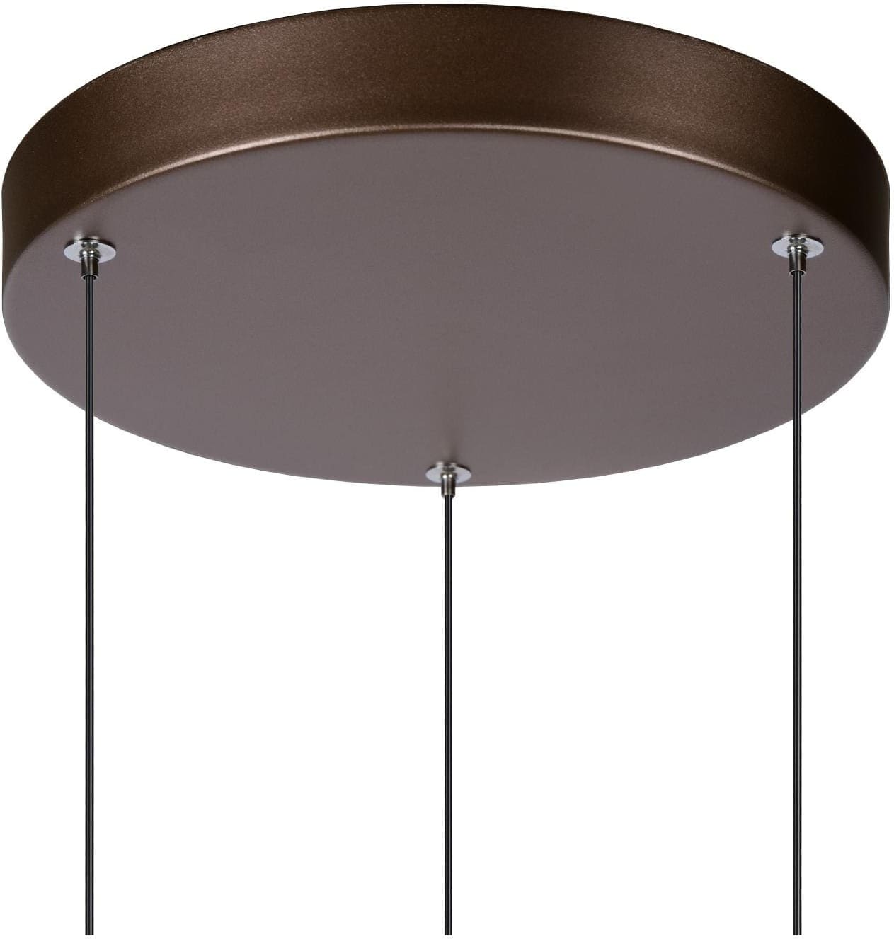 Margary Hanglamp Ø28 cm Led Dimb. - Koffie Lucide Hanglamp 24402/15/96