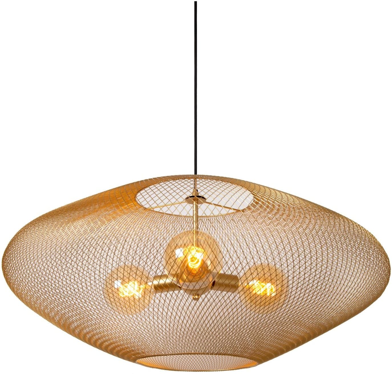 Mesh Hanglamp Ø85 cm - Mat Goud / Messing Lucide Hanglamp 21423/88/02