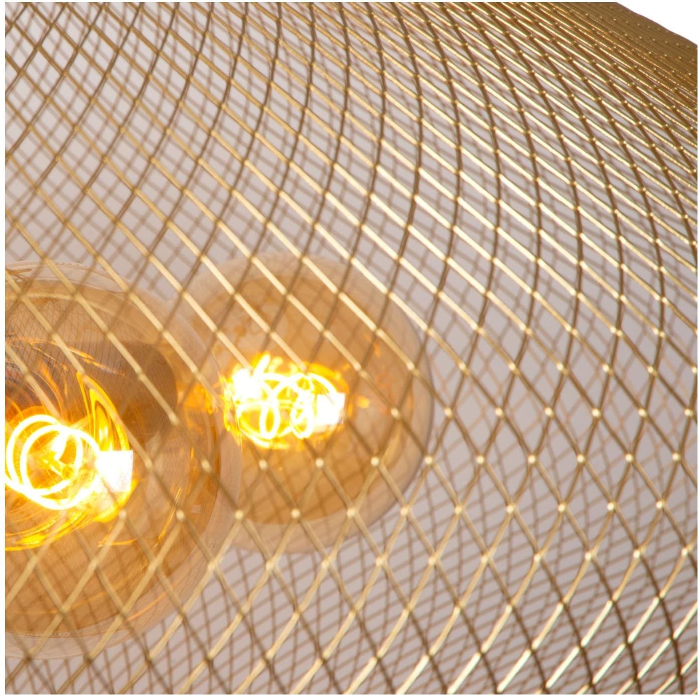 Mesh Hanglamp Ø85 cm - Mat Goud / Messing Lucide Hanglamp 21423/88/02