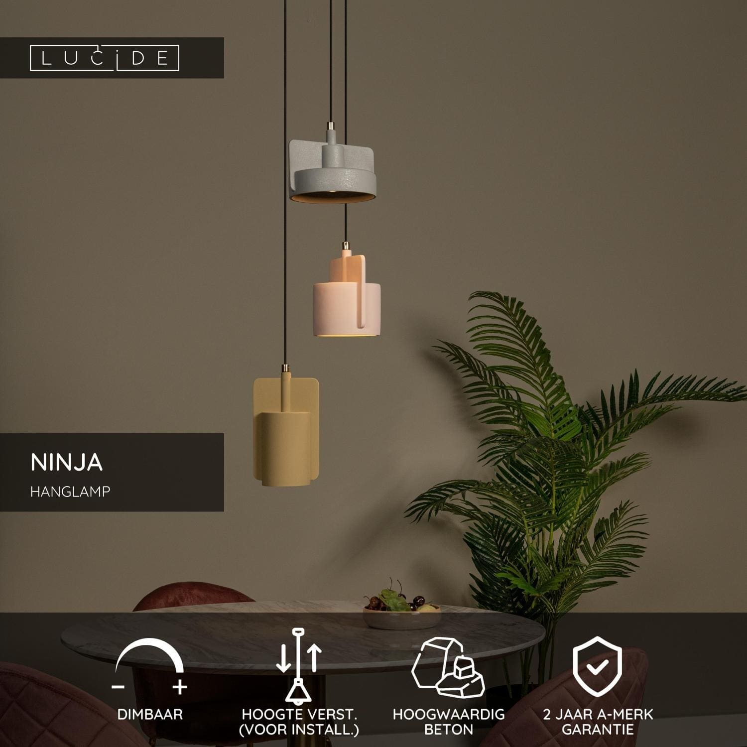 Ninja Hanglamp - Multicolor Lucide Hanglamp 44415/03/99