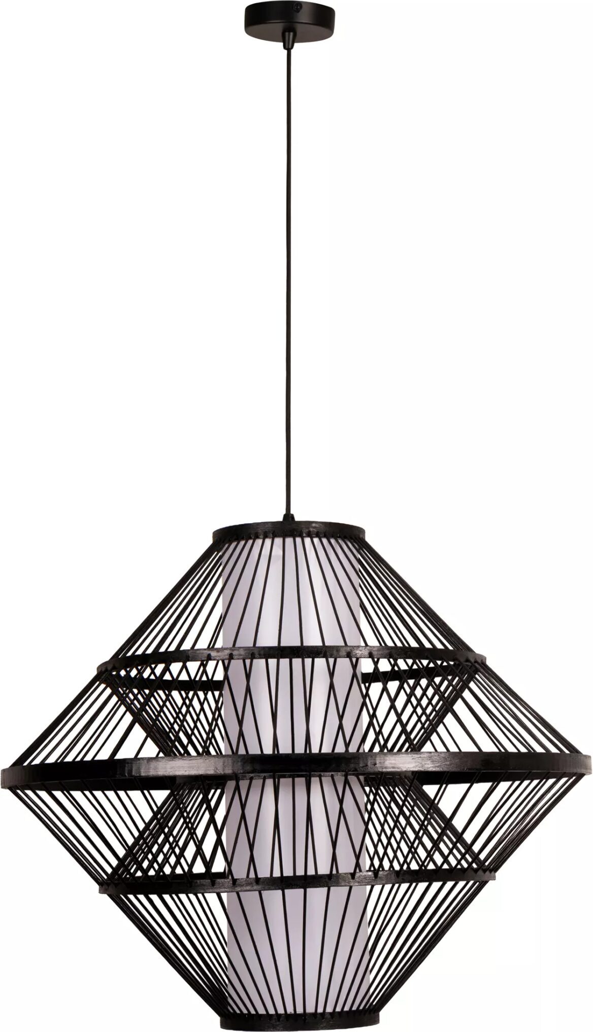 Pasquino Hanglamp Ø60 cm - Zwart | Essential Lucide Hanglamp 21445/60/30