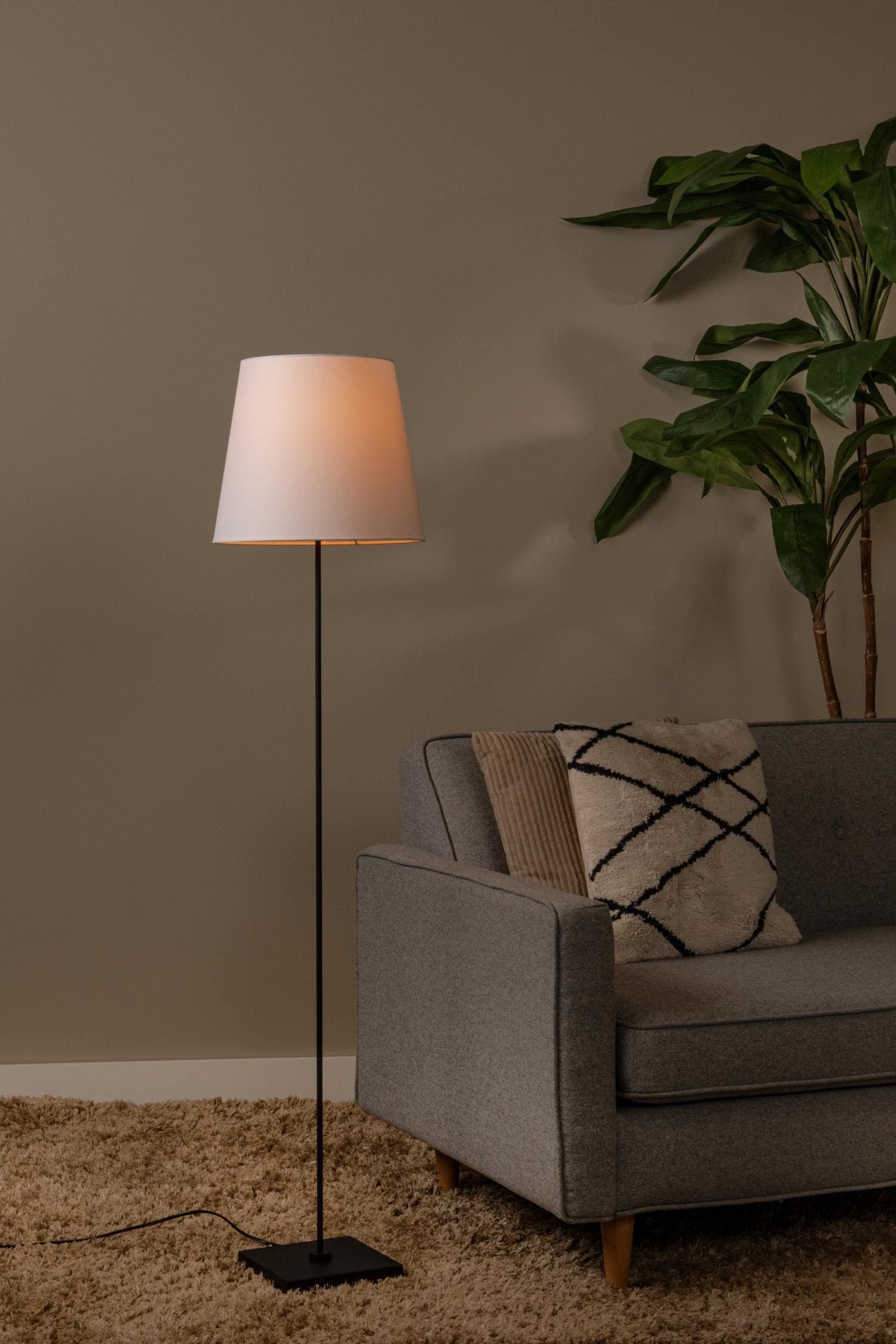 Pendio Vloerlamp - Zwart Lucide Vloerlamp 19790/81/30