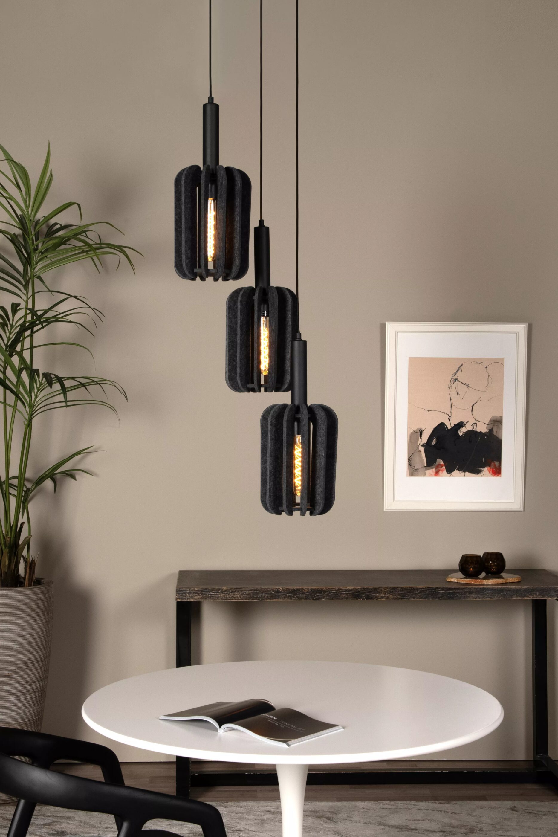Rafal Hanglamp Ø50 cm - Grijs Lucide Hanglamp 45492/13/36