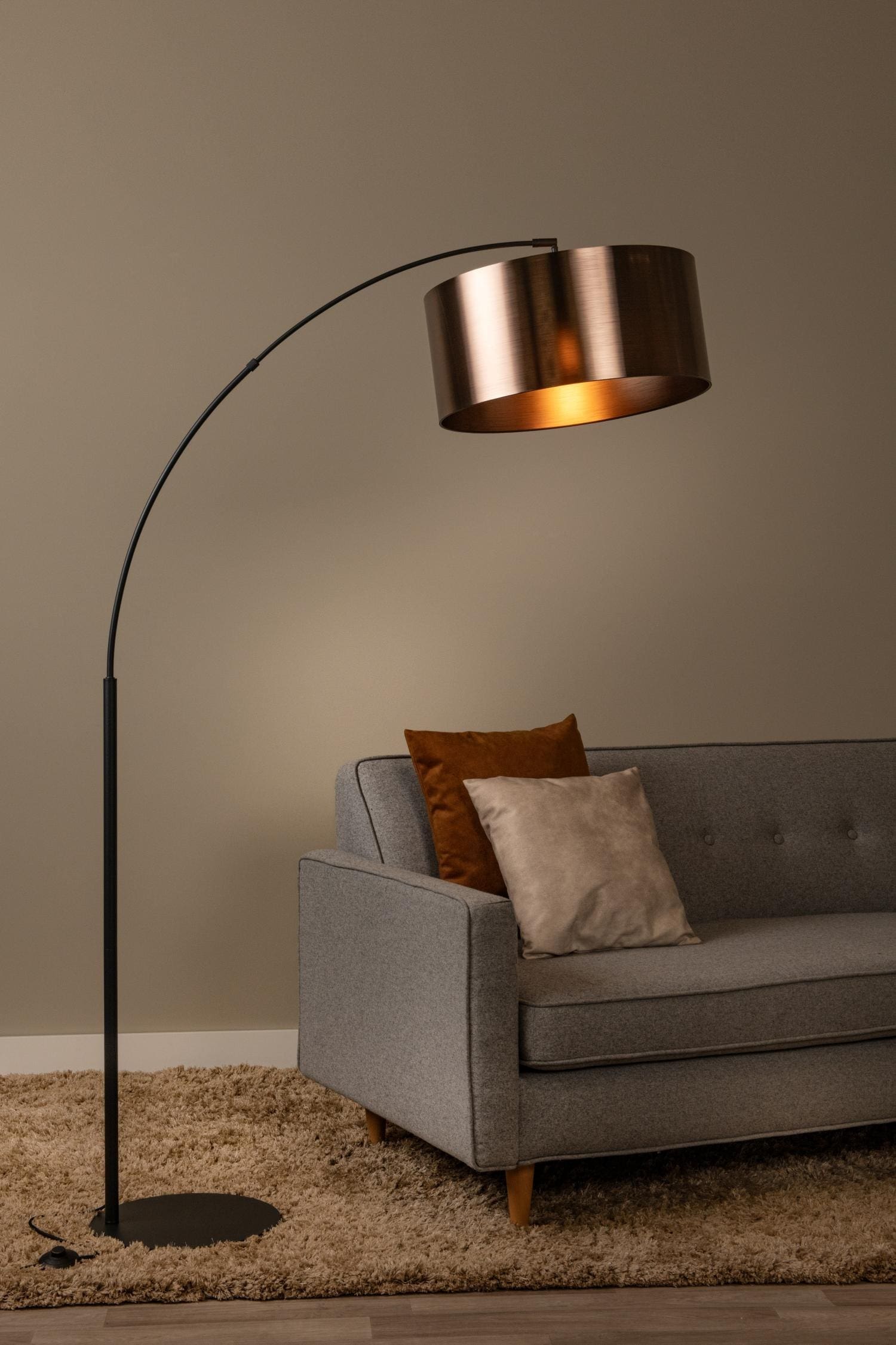 Rankos Booglamp - Zwart Lucide Vloerlamp 05747/81/30