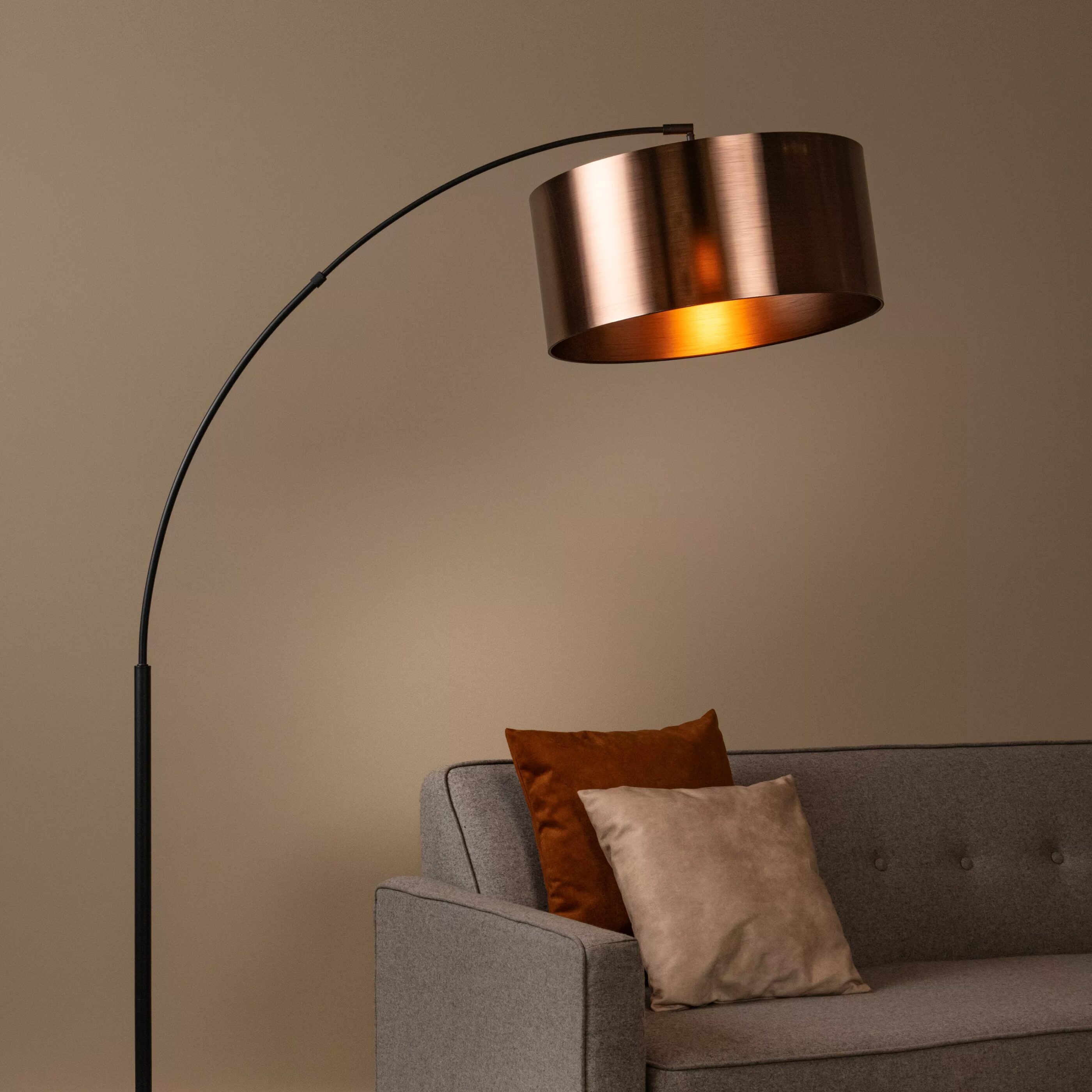 Rankos Booglamp - Zwart Lucide Vloerlamp 05747/81/30