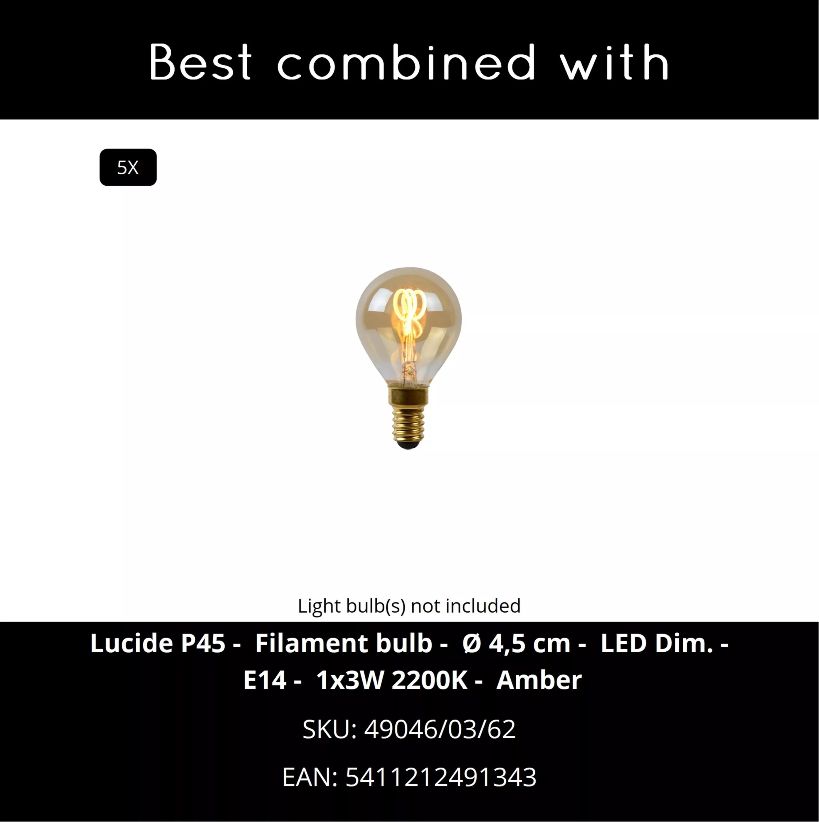 Rankos Vloerlamp - Zwart Lucide Vloerlamp 05747/85/30