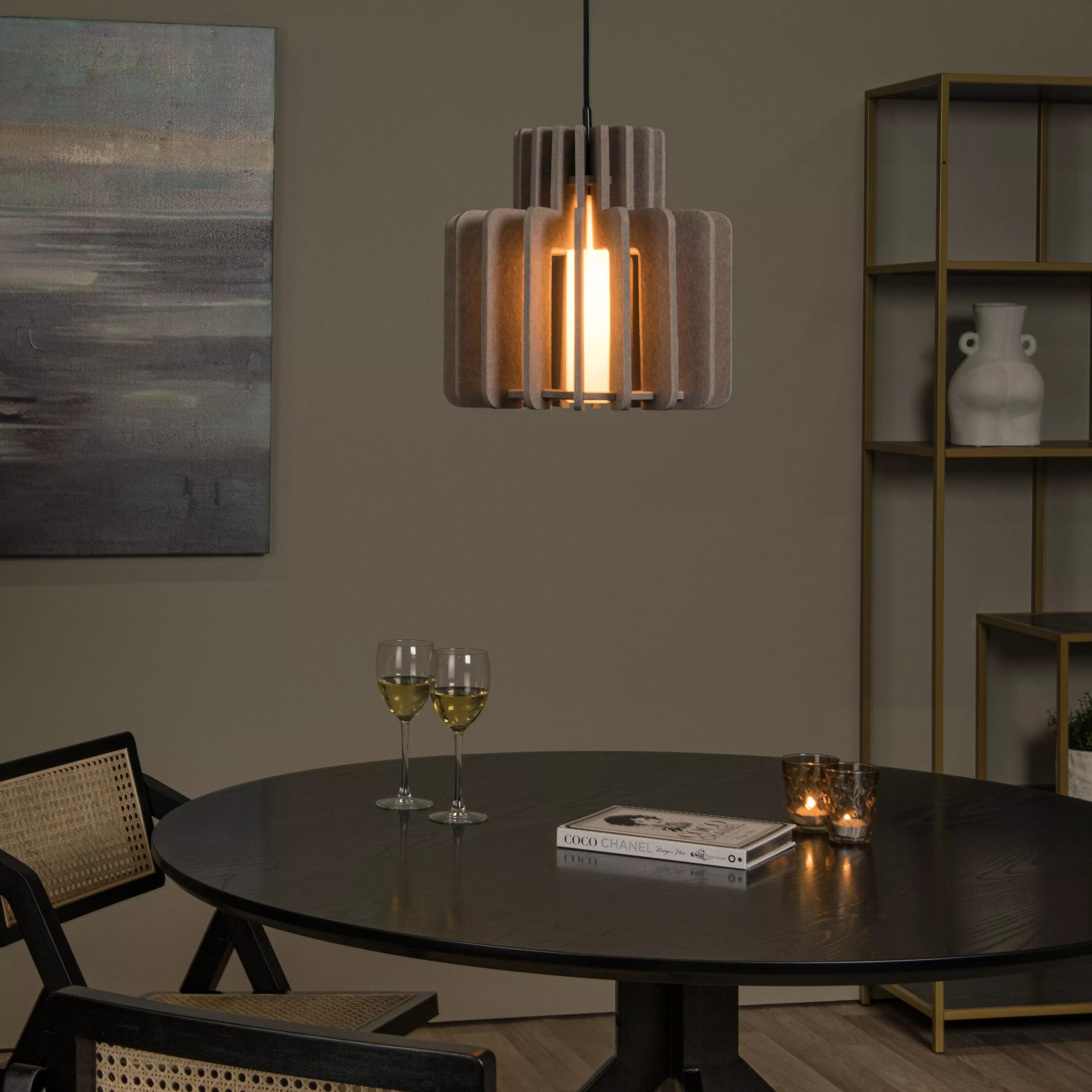 Rollo Hanglamp - Taupe Lucide Hanglamp 45491/31/41