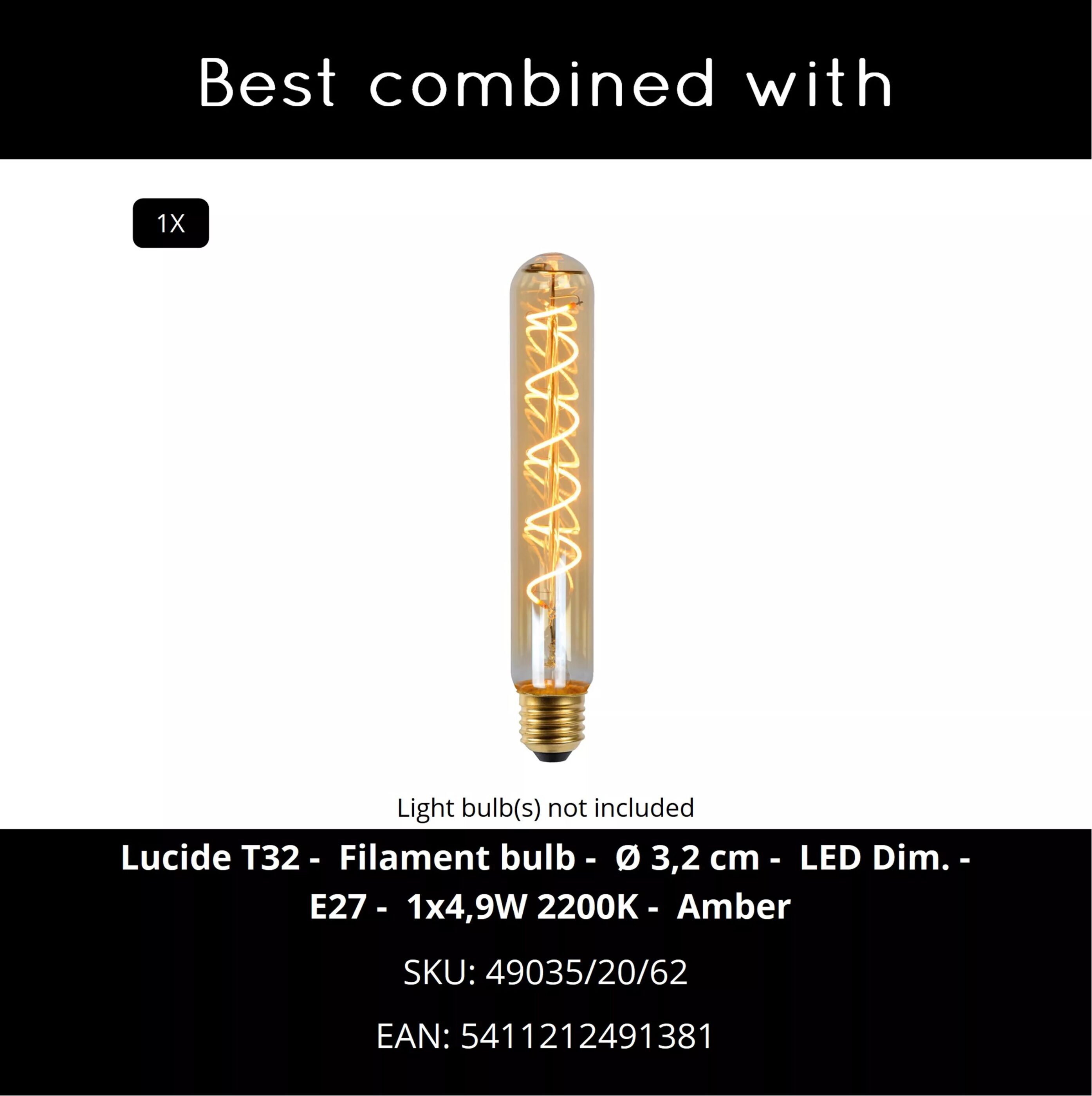 Rollo Hanglamp - Taupe Lucide Hanglamp 45491/31/41