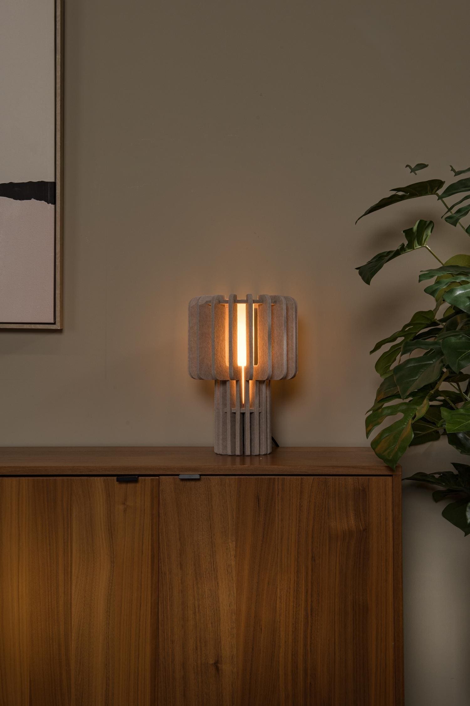 Rollo Tafellamp - Taupe Lucide Tafellamp 45591/01/41